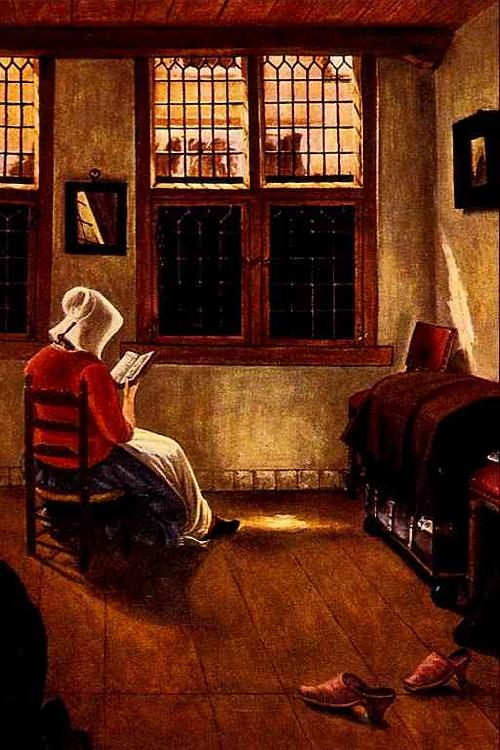 Pieter Janssens Woman Reading Sweden oil painting art